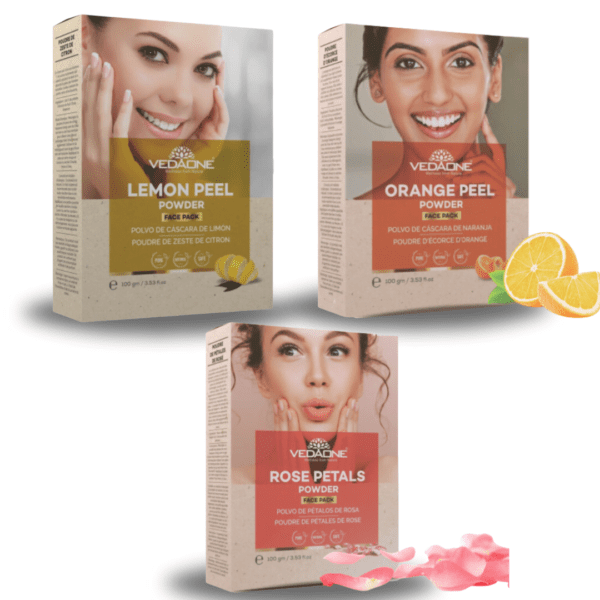 Orange+Lemon+Rose face Pack combo